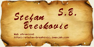 Stefan Brešković vizit kartica
